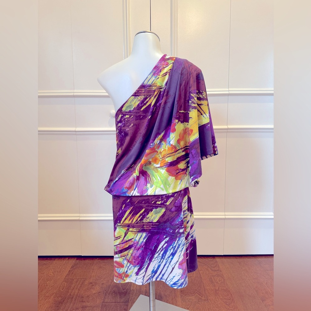 Asymmetric mini dress